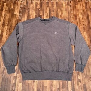 Vintage Starter Sweatshirt Mens L Gray Spellout Logo Team Y2K Crewneck